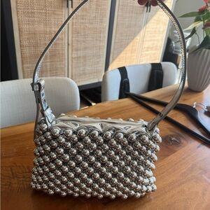 Simon Miller Silver Beaded Shoulder Bag